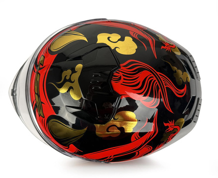 Kask Motocyklowy LS2 FF808 STREAM II DRAKO czarny czerwony