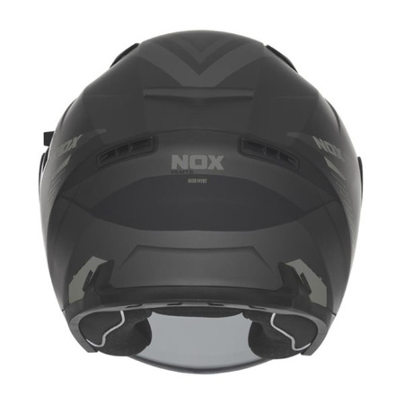 Kask Otwarty Motocyklowy NOX N130 MYST BLACK SILVER MATT