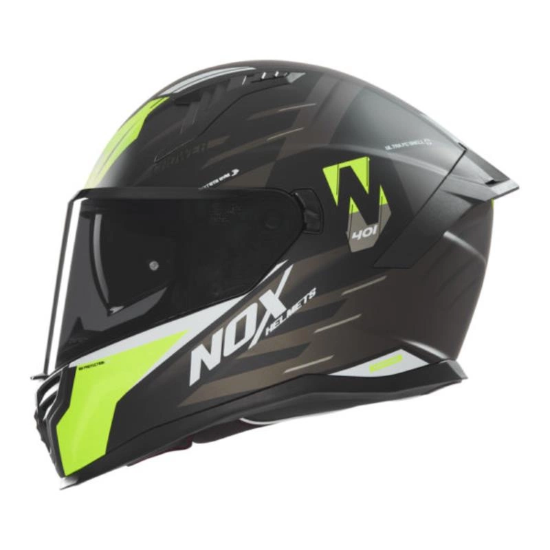 Kask intregralny motocyklowy NOX N401 CROWER Czarno-żółty