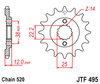 Zębatka Przednia JT JTF495.15