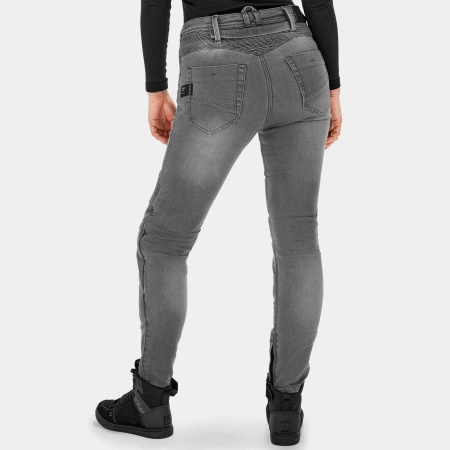 Damskie Jeansy Motocyklowe SHIMA ZENITH GREY szary dżinsowe