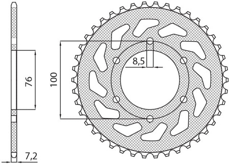 Zębatka Tylna Sunstar SUNR1-2221-48