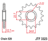 Zębatka Przednia JT JTF3323.22