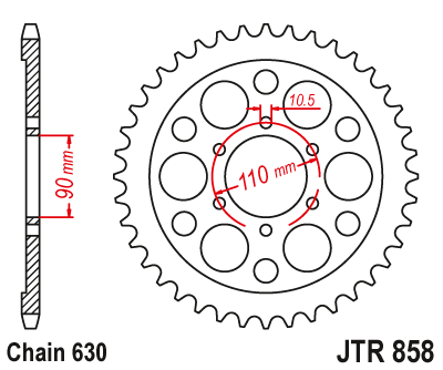 Zębatka Tylna JT JTR858.35