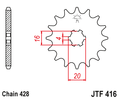 JT ZĘBATKA PRZEDNIA JTF416.13
