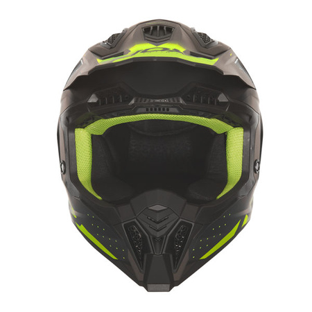 Kask Off-roadowy Motocyklowy NOX N634 GRADIANT BLACK YELLOW FLUO