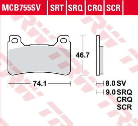 Klocki Hamulcowe TRW MCB755SCR
