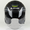 Kask Motocyklowy Otwarty LS2 OF618 VERSO II SOLID BLACK H-V YELLOW