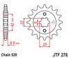 Zębatka Przednia JT JTF276.15