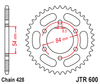 Zębatka Tylna JT JTR600.52