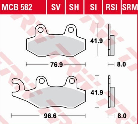 Klocki Hamulcowe TRW MCB582SV