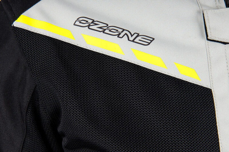 Męska Kurtka Motocyklowa Ozone Jet II Ice Black Fluo