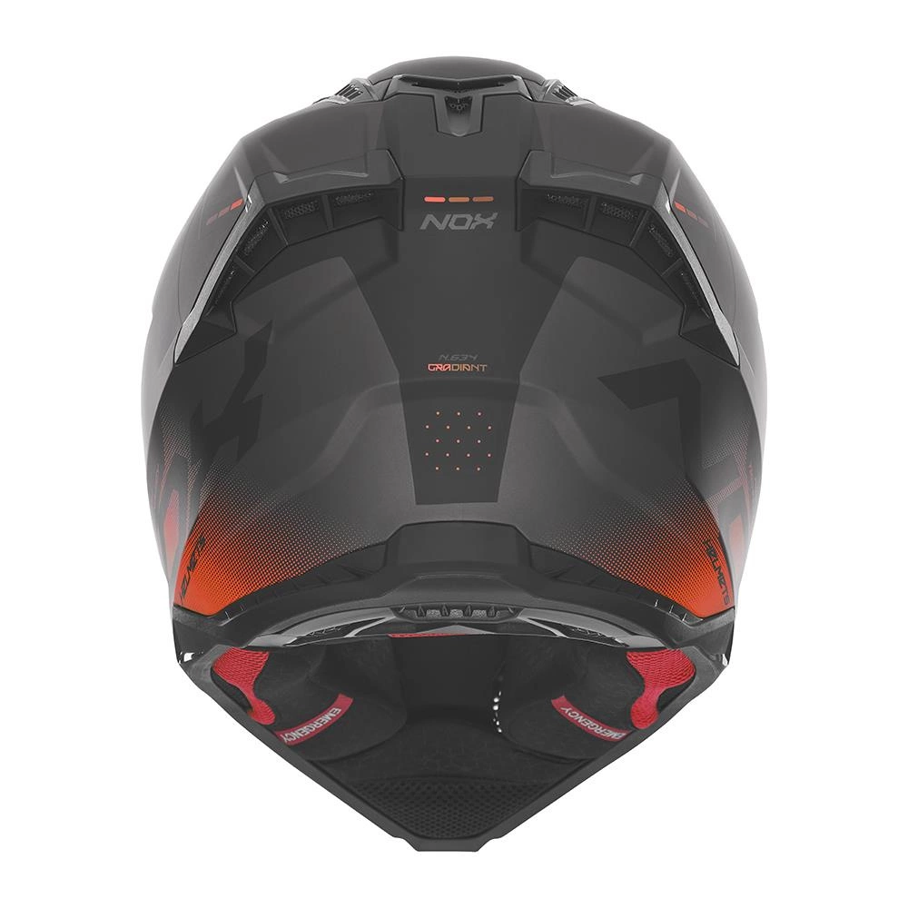 Kask off-roadowy motocyklowy NOX N634 Czarno-czerwony