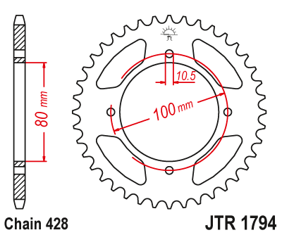 Zębatka Tylna JT JTR1794.45