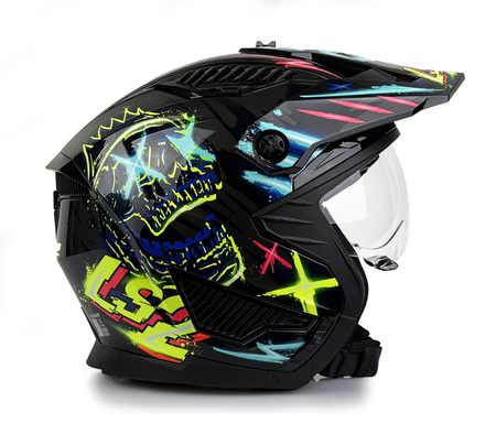 Kask Modułowy LS2 OF606 DRIFTER RAYZ czarny połysk