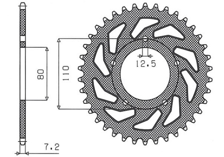 Zębatka Tylna Sunstar SUNR1-4335-40