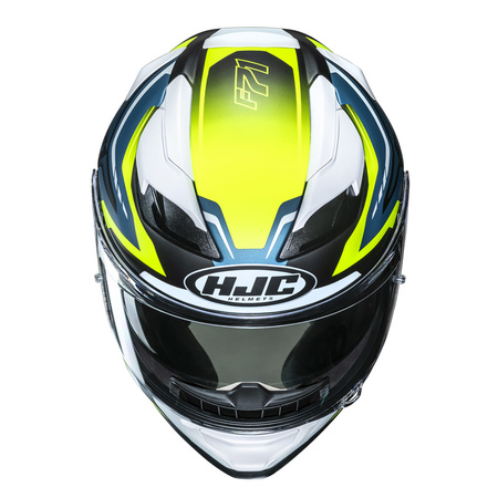 Kask integralny HJC F71 FES YELLOW BLUE