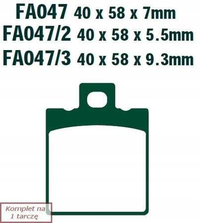 Klocki Hamulcowe EBC FA047/3