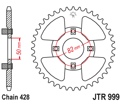 Zębatka Tylna JT JTR999.42