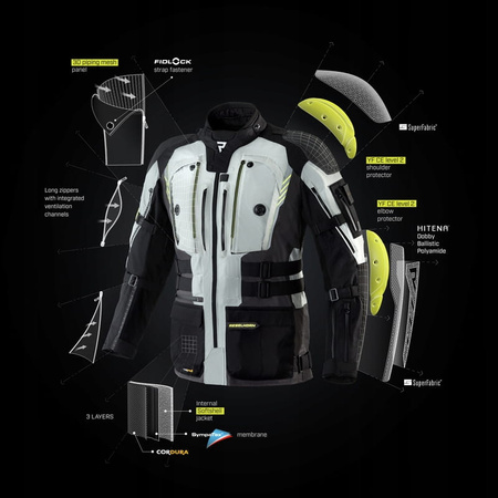 Męska Kurtka Rebelhorn Patrol Grey Black Fluo