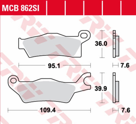 Klocki Hamulcowe TRW MCB862SI