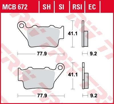 Klocki Hamulcowe TRW MCB672SH