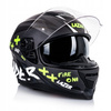 Kask integralny Lazer Rafale Evo Oni Dark Black Grey Fluo