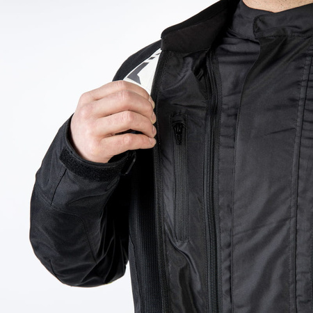 Męska Kurtka Motocyklowa Ozone Flow Black Grey Fluo