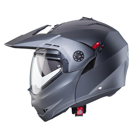 Kask Szczękowy Motocyklowy CABERG FLIP-UP TOURMAX X SOLID GUNMETAL