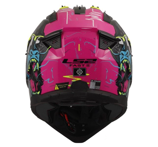 Kask LS2 MX708 FAST II GORILLA Czarny Żółty