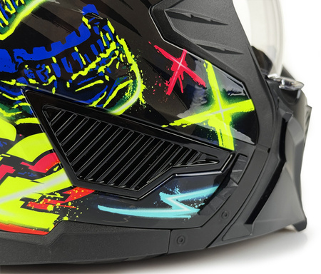 Kask Modułowy LS2 OF606 DRIFTER RAYZ czarny połysk