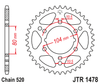 Zębatka Tylna JT JTR1478.38