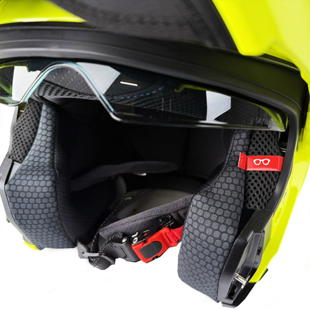 Kask Szczękowy Apex MI100 SOLID FLUO