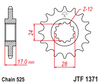 Zębatka Przednia JT JTF1371.14