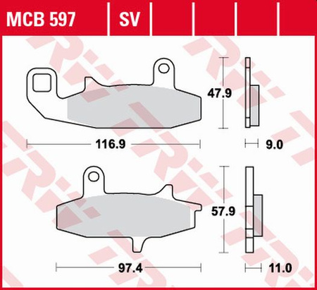 Klocki Hamulcowe TRW MCB597SV