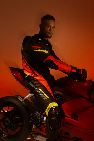 1-Częściowy Kombinezon Motocyklowy SHIMA HYPER-RS czarny biały