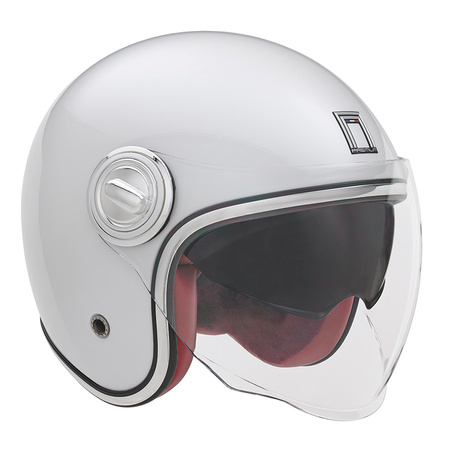 Kask Otwarty Motocyklowy NOX NP106 JET HERITAGE WHITE