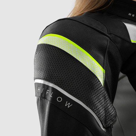 Kurtka tekstylna motocyklowa REBELHORN HIFLOW V LADY BLACK/GREY/FLUO