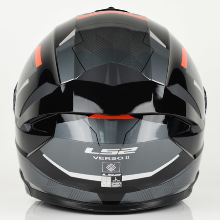Kask Motocyklowy Otwarty LS2 OF618 VERSO II SOLID BLACK RED MATT