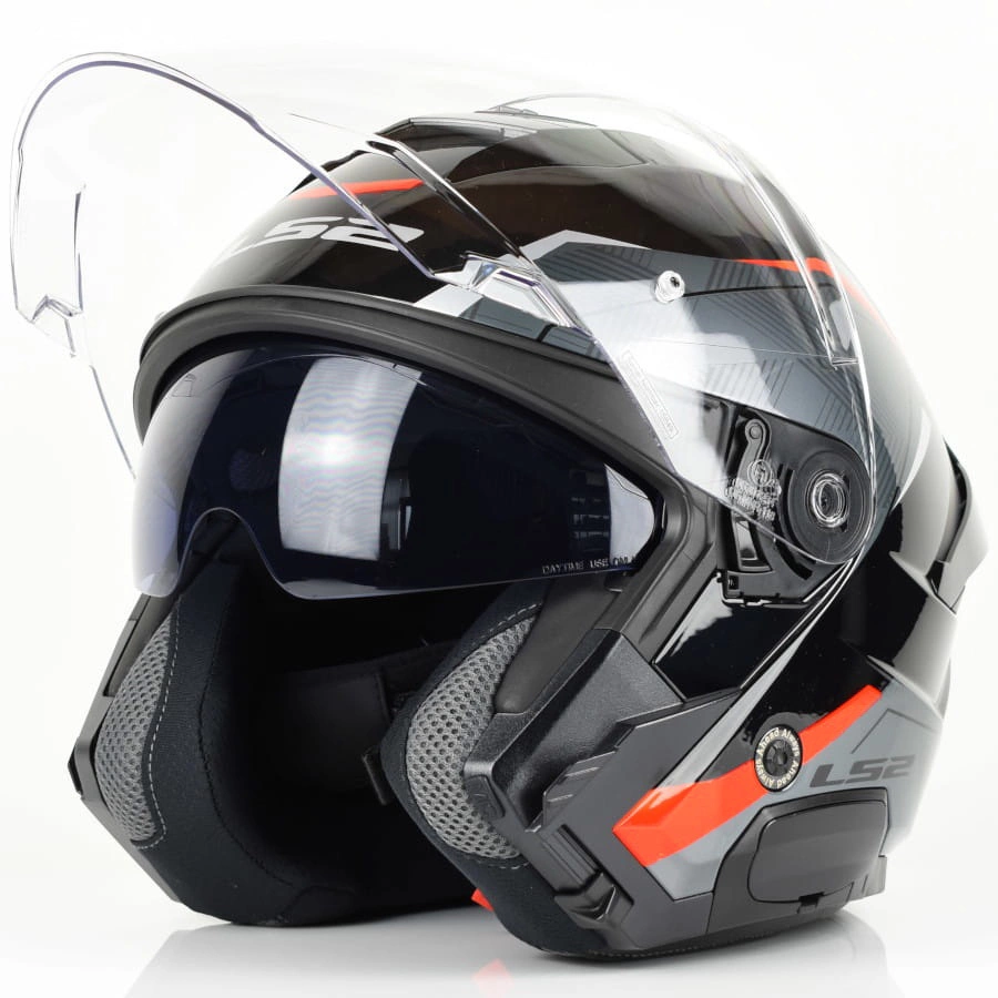 Kask LS2 OF618 VERSO II Czarny Czerwony