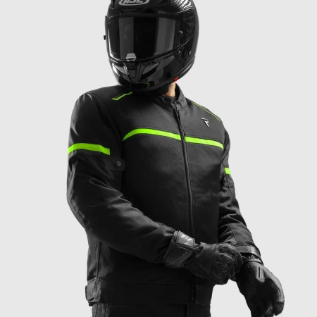 Kurtka tekstylna motocyklowa REBELHORN ECHO BLACK FLUO