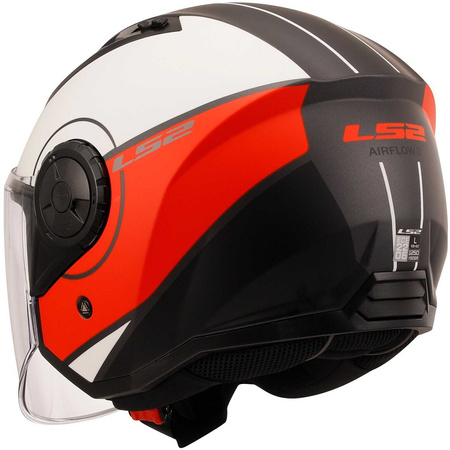 Kask Motocyklowy Otwarty LS2 OF616 AIRFLOW II COVER WHITE RED