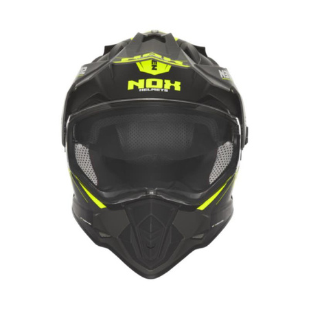 Kask Off-roadowy Motocyklowy NOX DUOSPORT N312 BLACK YELLOW