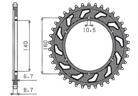 Zębatka Tylna Sunstar SUNR1-5652-48