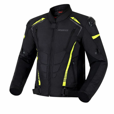 Męska Kurtka Motocyklowa Ozone Pulse Black Fluo
