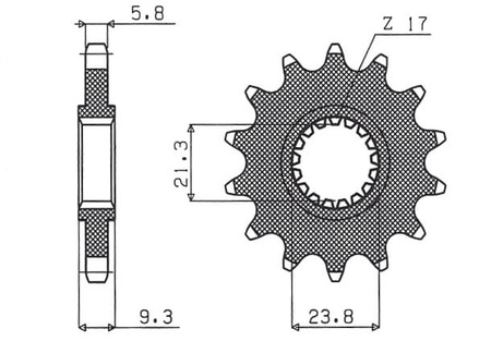 Zębatka Przednia Sunstar SUNF347-15