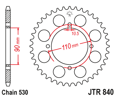 Zębatka Tylna JT JTR840.38