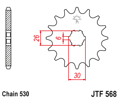 Zębatka Przednia JT JTF568.17