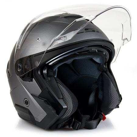 Kask Otwarty LS2 OF618 VERSO II SOLID TITANIUM szary matowy
