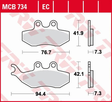 Klocki Hamulcowe TRW MCB734